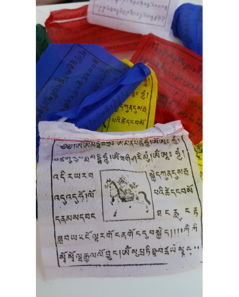 Drapeaux de prieres Tibetains 22x22 cm
